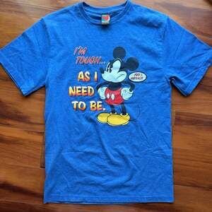 Vintage 90s Mickey Unlimited by Jerry Leigh "I'm Tough... As I Need To Be" Graph